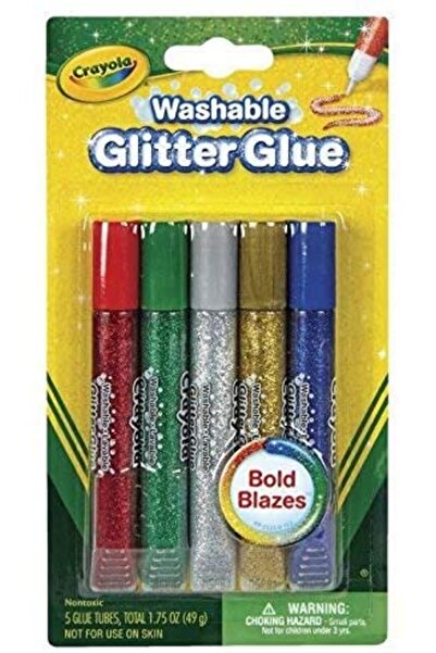 Crayola غراء لامع قابل للغسل 5 ألوان