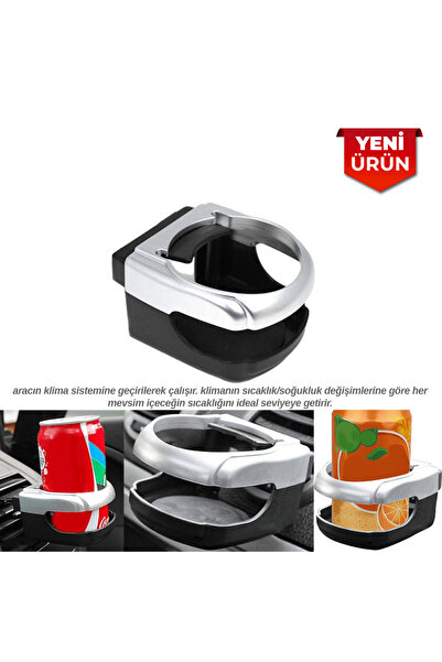 SMX Çok Amaçlı Araç İçi Bardaklık ve Küllük Tutucu Gri/Siyah 1013