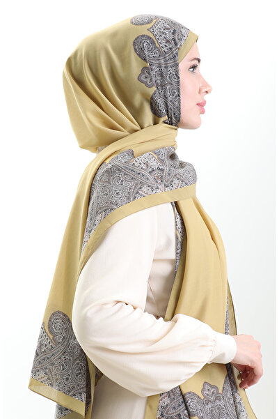 sefamerve Karaca cotton shawl 82004-07 mustard