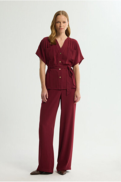 Love My Body Beli Lastikli Bol Paça Pantolon