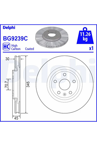 DELPHİ Disc Frana Opel Insignia B Country Tourer/Insignia B Grand