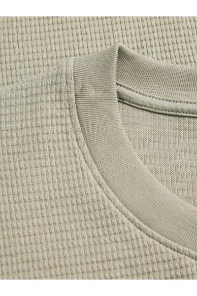 Jack & Jones Men's Green Jprlach Ss Tee Styd Ss25 T-Shirt 12286293-Driedsage