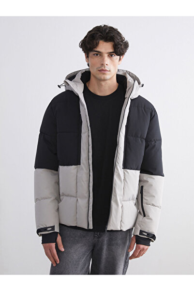 LC Waikiki Xside Active Beige Standard Fit Hooded Men's Ski Jacket