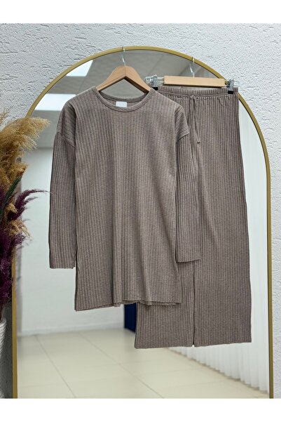BENAHOLL Camita Corded Fabric Pantalon Suit-Ae1700 Mink