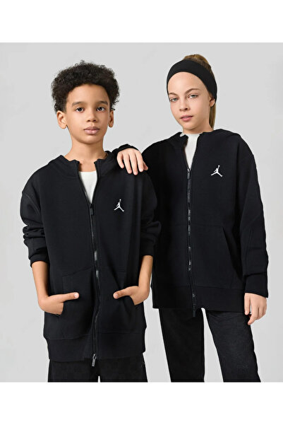 Nike Jordan 69% Cotton, 31% Polyester Black Unisex Children's Jacket 95D273