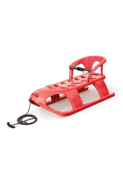 Prosperplast Sanie Bezzy, rosie, cu scaun ergonomic pentru copii, sina alunec...