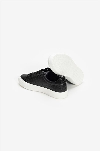 Calvin Klein Vulc Lace Up Mono Pu Siyah Kadın Sneaker