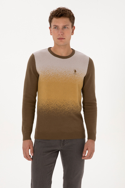 U.S. Polo Assn. Men's Khaki Sweater 50314985-Vr027