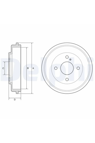 DELPHİ Tambur frana FORD FIESTA VI 2011-2017 BF591