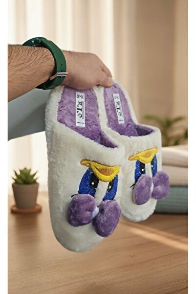 Slipcat Cute Bowknot Duffy Duck Figured Embroidered Non-Slip Sole House Slippers