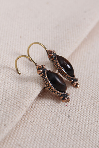 Süspüs Accessories Authentic Tiger's Eye Stone Earrings