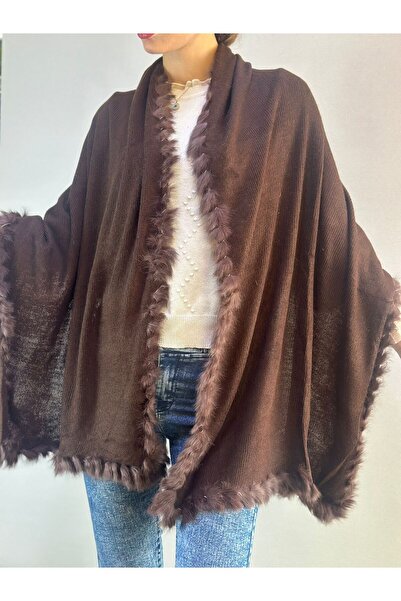 Gönülden Tasarım Γυναικείο σάλι με μαλακό βολάν Angora 180Χ65 εκ.