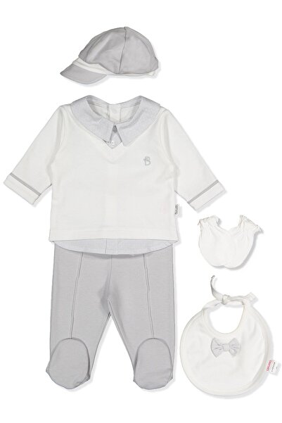 Bebetto طقم زيبين إنترلوك مكون من 5 قطع (رويال مان) رمادي