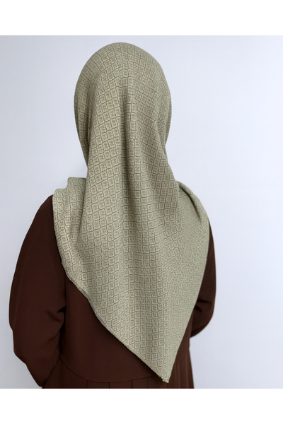 Bilenler Κασκόλ τζιν με σχέδιο – 95x95 cm, αντιολισθητικό, κατάλληλο για χρήση σε όλες τις εποχές, νεροπράσινο