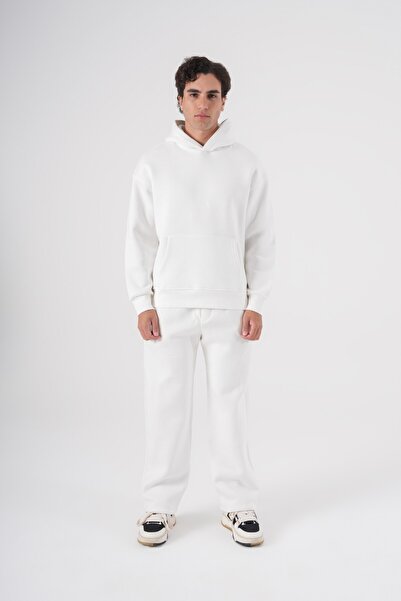 2512 Clothing هوديي للجنسين بتصميم أساسي بغطاء رأس مع جيب كنغر قصة فضفاضة