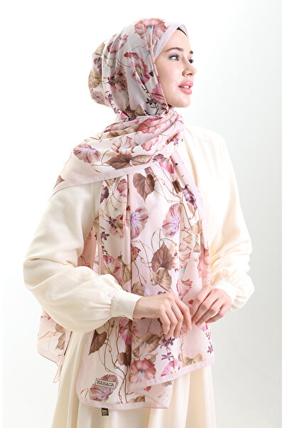 sefamerve Σάλι από βαμβάκι Karaca 82006-05 Ροζ σε σκόνη