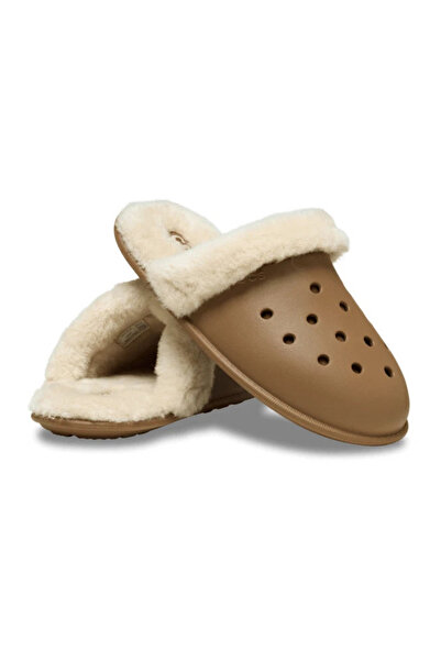 Crocs Classic Fuzz Scuff Sepia Unisex Terlik