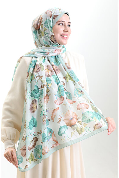 sefamerve Şal din bumbac Karaca 82006-13 Verde apă maro