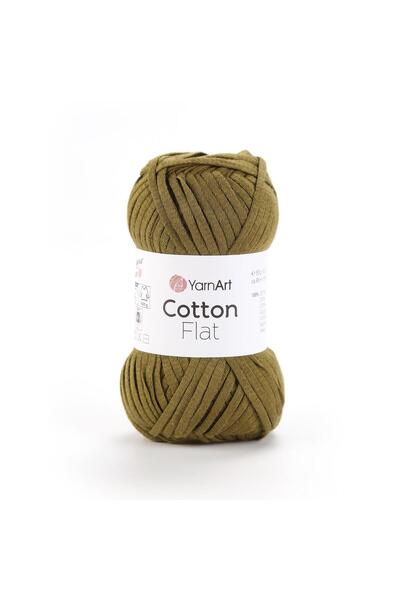 Yarnart خيط قطني مسطح - خيط محبوك أخضر-6731