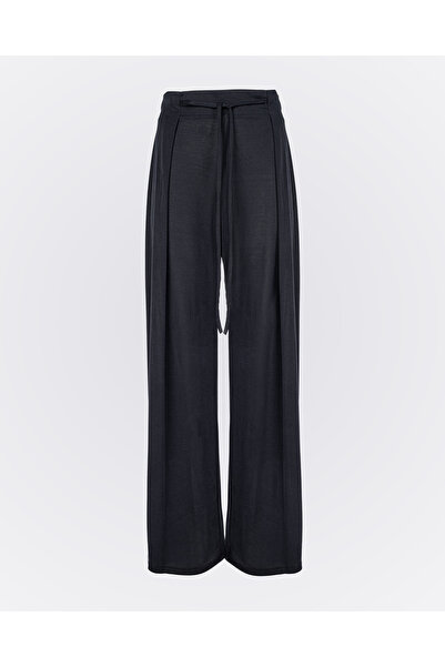 Monolou Modal Fabric Wide-Leg Active Pants with Waist Tie