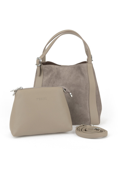 Ziya , Women's Genuine Leather Shoulder and Hand Bag 153979Z5012 Sand