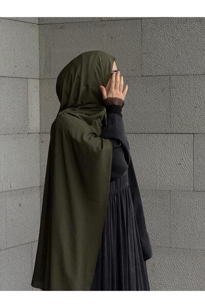 Qalortex Scarf Cotton Soft Shawl - Khaki