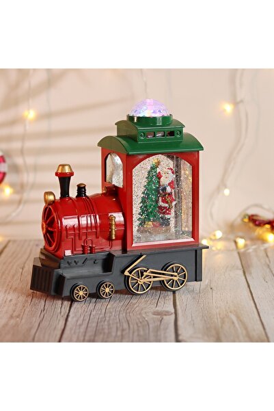 FOXMAG24 Декоративен коледен локомотив с Дядо Коледа, елха, снежен вентилатор...