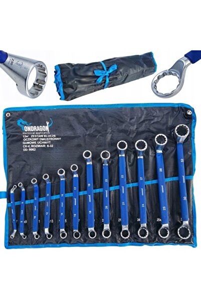Ondragon Bent ring wrench set, 6-32 mm, 12 pieces, OD 9062