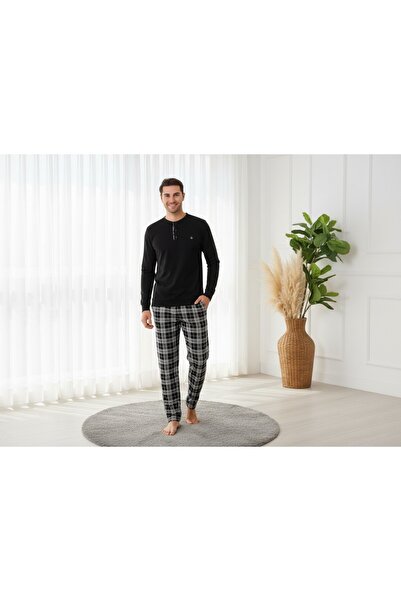 Arc SET DE PIJAMALE CU BUCĂȚI ÎN CAROȚI PENTRU BĂRBAȚI, bumbac 100% PIESE