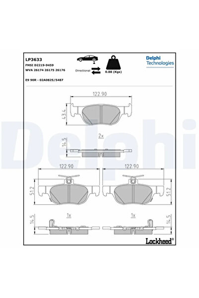 DELPHİ Set Placute Frana Frana Disc Ford Usa Mustang Cupe Kia Cerato 4