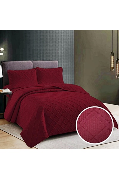 PATONE Double bedspread, grenadine, 230x250cm + 2 pillowcases, grenadine, 50x...
