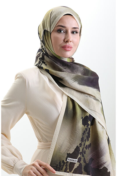 sefamerve Karaca Doğal Elyaf Şal 82005-06 Gold Yeşil