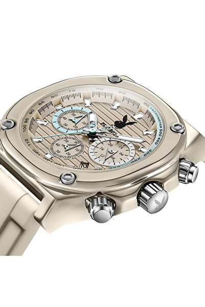 Playboy 3060 Men's Watch Gray – Casual Design, Shock Resistant, Luminous Display, 3ATM