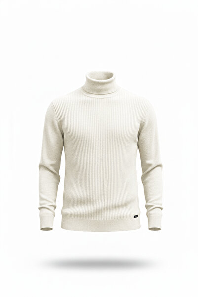 Pulltonic Erkek Klasik Balıkçı Yaka Kazak Desenli | %70 Kaşmir