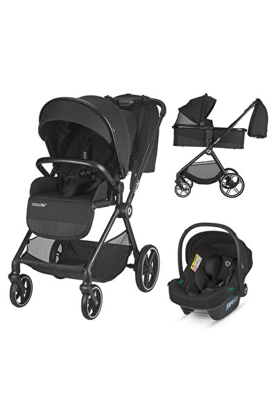 Coccolle 3in1 Lissia Anthracite Modular Stroller with iSize Knox Black Car Seat