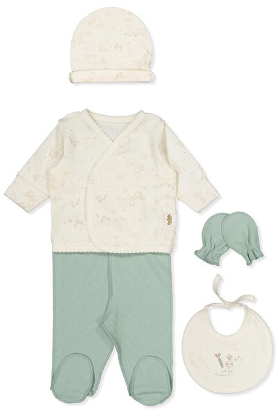 Bebetto ORGANİK RAPORLU İNTERLOK ZIBIN SET 5Lİ (ORGANIC FARM) MİNT