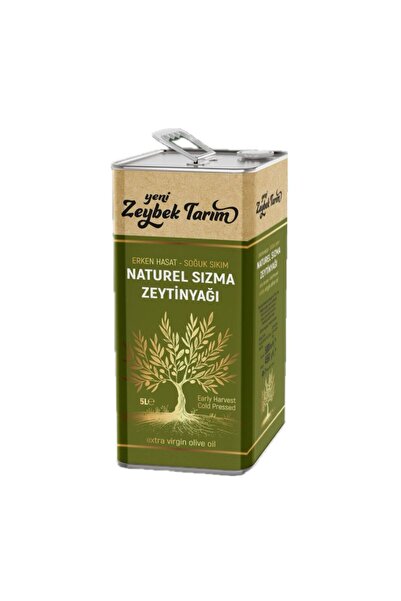Natural Zeybek Tarım Soğuk Sıkım Natürel Sızma 5Lt (4800GR) Zeytinyağı