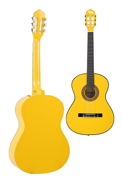 Midex CG-270YLW Sarı Renk Klasik Gitar 4/4 Yetişkin Boy Sap Ayarlı Full Set