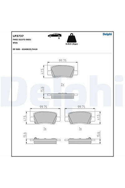 DELPHİ Set Placute Frana Frana Disc Hyundai Elantra 7 Limuzina/Kona Kia Seltos