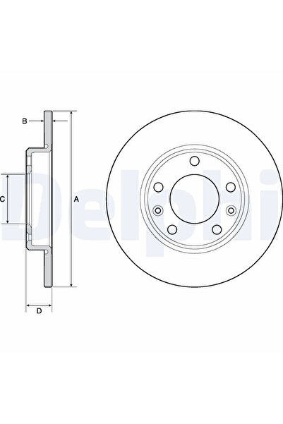 DELPHİ Disc Frana Peugeot 308 2/308 Caseta/
