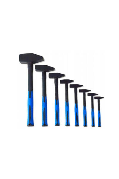 Kraft&dele Set de ciocane cu mâner din fibră de sticlă, 8 bucăți, KD 232