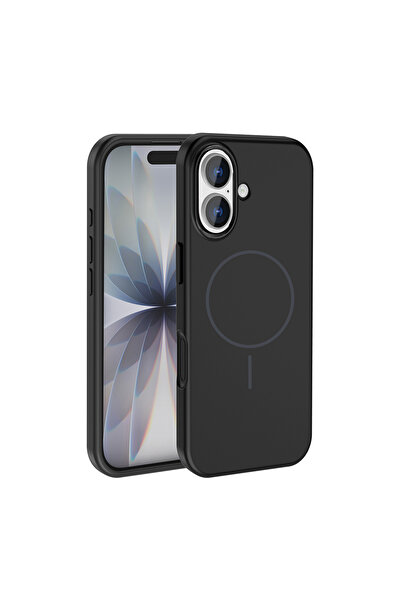 zore iPhone 17 Kılıf M-Safe Şarj Özellikli Metal Kamera Çerçeveli ASMA Edi Si...