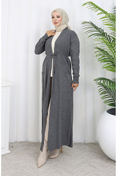 sefamerve Knitwear Long Cardigan 0033-06 Anthracite