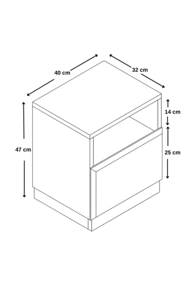 Genel Markalar BOHEM KOMODİN SOFT 45 KENARLI