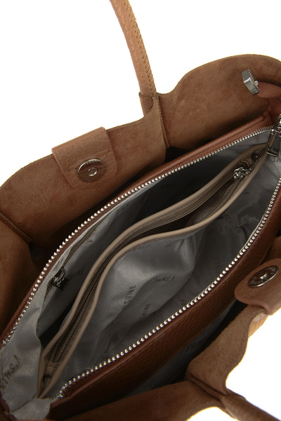 Ziya , Women's Genuine Leather Shoulder and Hand Bag 153979Z5010 Tan