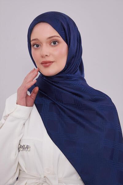 Levidor Lacivert Jakar Şal