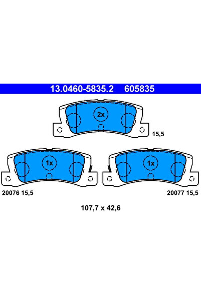 Ate Set Placute Frana Frana Disc Lexus Rx Toyota Avensis/Camry/Carina E 6