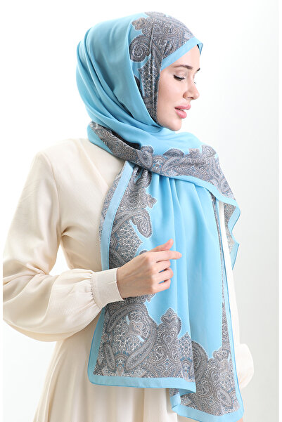 sefamerve Karaca Cotton Shawl 82004-06 Blue