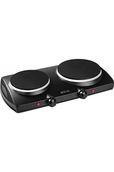 ECG EV 2512 electric hob, 2 rings 185 mm and 155 mm, input power 1500 W + 1000 W, black