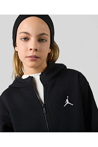 Nike Jordan 69% Cotton, 31% Polyester Black Unisex Children's Jacket 95D273